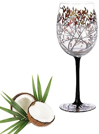 Povanjer Decorative Wine Glasses, Four Seasons Painted Wine Glasses | Four Seasons Tree Handmade Painted Glasses | Art Wine Glasses, Lolita Wine Glasses, Large Glasses for Wine Lovers
