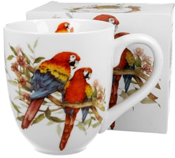 DUO ANIMALS XXL Becher 1000 ml SCARLET MACAW New Bone China Porzellan