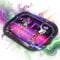Mari & Juan Vassoio per Rollare in Metallo 18x14 cm I Rolling Tray con Design Futuristico Colori Viola Nero I Porta Spezie Vassoio Girevole Per Miscelazione e Organizzazione I Idea Regalo Perfetta
