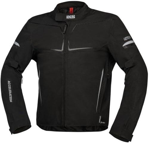 IXS TS-Pro ST+ wasserdichte Motorrad Textiljacke, schwarz, XL