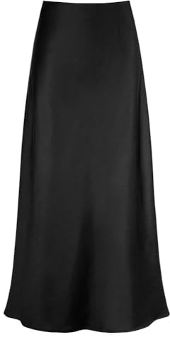 seiveini Jupe Satin Femme Longue Élégant Jupes Ete Crayon Taille Haute Party Soirée Cocktail Travail