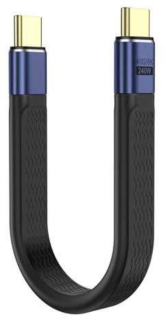 MoKo Short USB-C Cable 5 inch - 40Gbps, 240W, 8K@60Hz - USB4 Compatible with Thunderbolt 4/3 - Supports OTG, 8K Display