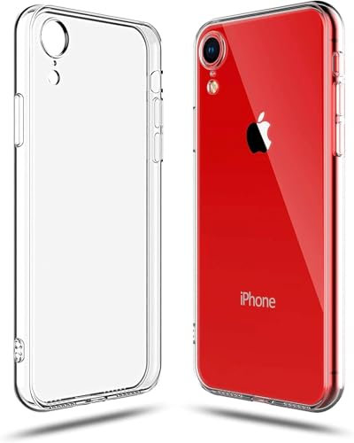 Generico Cover per iPhone XR, Trasparente in silicone, Custodia in TPU, Antiurto e Sottile, Resistente all'ingiallimento, protettiva.