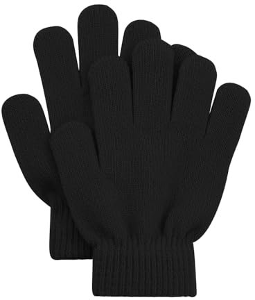 PONCEAU Winter Handschuhe Kinder Magische Handschuhe Gestrickte Handschuhe Fäustlinge kinder Warme Handschuhe 4-11 Jahre