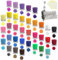 Cera de vela Colorante para velas Colorante para velas DIY Tinte de cera de soja con mechas Tinte para velas seguro y natural en hojuelas (34 x 5 g)