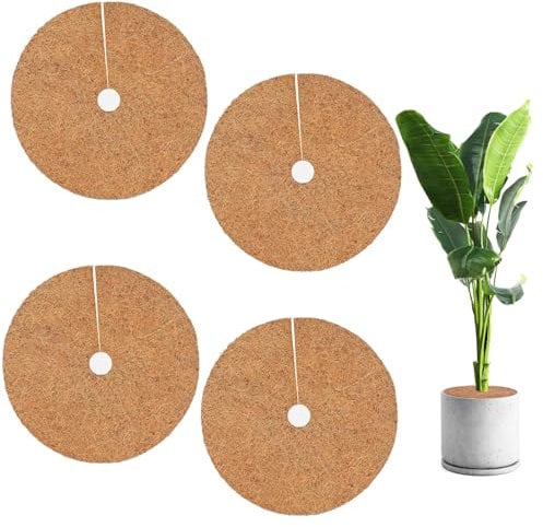Kokosmatte Winterschutz, 4 Stück 30Cm Kokosmatte Pflanzenschutz, Kokosmatten Für Pflanzen, Winterschutz Kokosmatte, Kokosmatte Frostschutz Eckig für Ihre Pflanzen,Schutz Vor Nässe, Frost