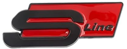 SANSANS Auto Logo Modifikation Aufkleber für Audi Sline TT Q2 Q3 Q5 Q7 Q8 A3 A4 A5 A6 A7, Auto-Aufkleber Auto-Emblem Karosserie-Dekoration Logo-Styling Aufkleber Logo,A