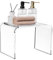 Navaris Acryl Duschhocker modern - Badhocker für die Dusche - Ideal als Duschstuhl Badhocker Badezimmerhocker - Hocker für Dusche - Sitzhocker Badezimmer - Stuhl Transparent