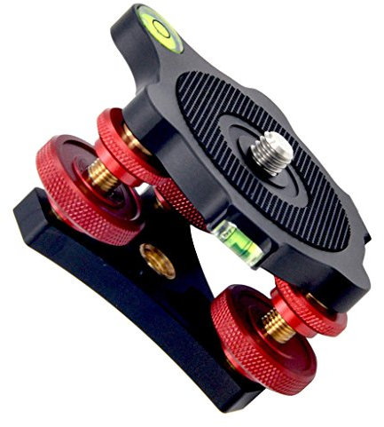 VELEDGE LP-64 Tripod Leveling Base with 3 Adjustment Dials for Camera Tripod