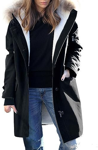 Women's Padded Coat Winter Faux Fur Hooded Quilted Coat Warm Jacket Outwear Outdoor Skiing Snowboarding Overcoat B-55
