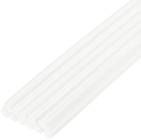 QUARKZMAN Mini Bastoncini di Colla a Caldo per Pistola Colla 7mm x 100mm Bianco Crema 12pz