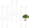 lbxtswpl 6PCS Macrame Plant Hanger with 6 S-Hooks, 105CM Hanging Planters Baskets, Cotton Rope Macrame Plant Hanger, Wall Hanging Flower Pots Holder for Indoor Outdoor Garden