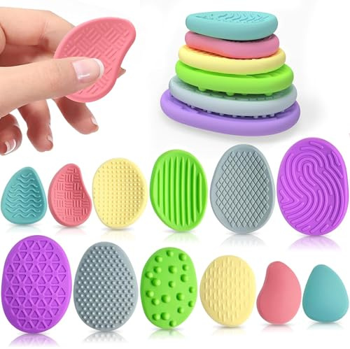 6 Stück Fidget Toys Sensory Stones, Anti Stress Spielzeug Sensorische Stone | Sensorik Spielzeug für Stressabbau , ADHS Sensory Fidget Toys für Erwachsene