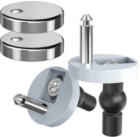 Quick Release Toilet Seat Fixings, Top Universal Toilet Seat Hinge Fittings for WC Toilet Blind Holes 2 Pack