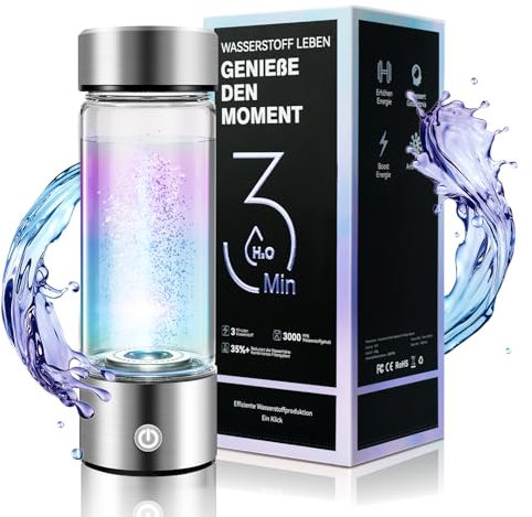 LOZLTX 4.0 Hydrogen Water Bottle Generator【Super Hydrogen Content 3000 PPB】Hydrogen Water Bottle【TOP 1 H2-O2 Separation】Hydroh Hydrogen Water Bottle 2 Brush & 420ML Hydrogen Bottle