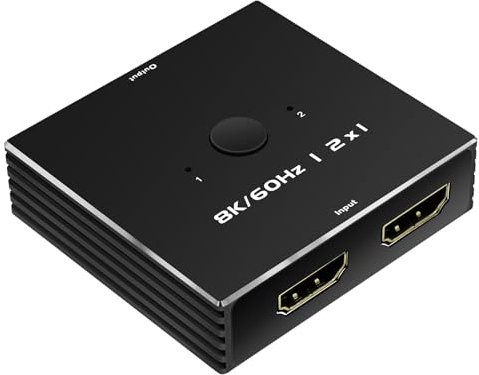 HDMI Switch 4K 120Hz 2 in 1 Out 2 Port Switch 1 Monitors 2 Computers Hdmi 5K 144Hz KVM Switch Monitor HDMI2.1 8K 60Hz (HDMI 2.1 2 * 1 4k 165hz)