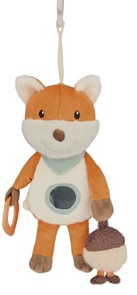 Sterntaler Activity Spielzeug Fuchs Filou - Kuscheltier aus Flausch & Cord - Baby Spielzeug zum Aufhängen - mit Rassel, Spiegel, Knisterpapier & Beißring - ideal unterwegs - Kinderwagen & Babyschale