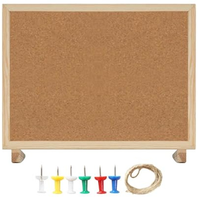 KESOTO Korktafel Als Nachrichtenbrett Und Fotowand Planungstafel Aus Holz für Die Visualisierung von Notizen Und Plänen für Zuhause Büro Und Als Geschen, 40cmx30cm