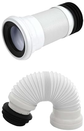 Tubo Di Scarico, diametro di collegamento 260mm-500mm, Adattatore scarico water, Raccordo flessibile per scarico, Raccordo tubo scarico WC, Tubo di scarico per WC, adatto per il collegamento del WC