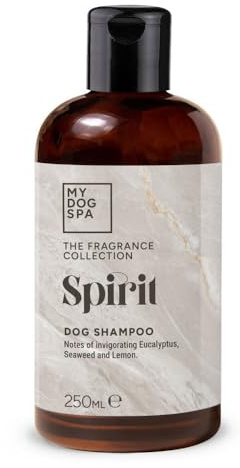 My Dog Spa Pampering Dog Shampoo - Spirit Scent with Notes of Eucalyptus, Seaweed & Lemon - pH Balanced & Paraben-Free - Gentle Formula For Frequent Use & All Coats - Vegan-Friendly - Made in the UK