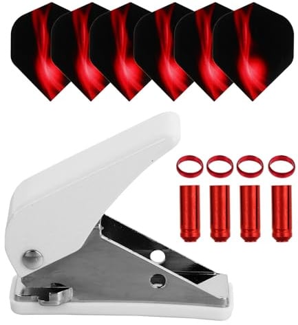 TOPBATHY 19 Stück Teiliges Dart Flight Zubehör Set Punch Shaft Ringen und Locher für Stabile Flights und Präzises Dartspiel für Freunde und Familie