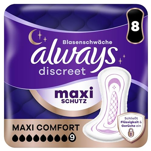 always Discreet Einlagen bei Blasenschwäche Maxi Comfort 8 Stück