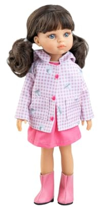 Paola Reina Puppe Amigas Carol dunkelbraune Zöpfe 32 cm Spielzeugpuppe