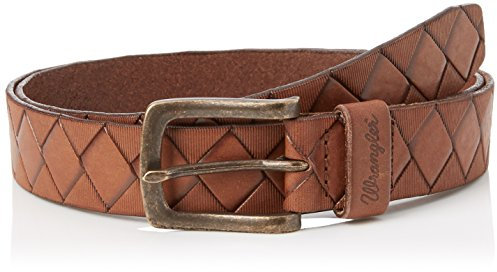 Wrangler Herren Gürtel DIAMOND BELT BROWN W0A62U185, Gr. (Herstellergröße: 110), Braun (Brown)