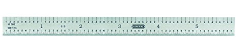 General Tools Flexible 6-Inch Straight Edge Ruler #616, Stainless Steel - 4 Graduations – 1/32 inch, 1/64 inch On One Side, 1/10”, 1/100” On The Other Side