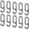 Gedotec Einhängehaken Kunststoff silber- für Schrankstange Oval H10623 | 10 Stück - Kleiderhaken für Ovalstangen | 60 x 23 mm (H x B) | Aufhänger - Haken zum Schieben auf das Oval-Schrankrohr
