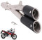 1.5-2 Entrée Thunder Tail Double d'échappement Slip-on avec Motorcycle - Black End