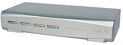 Lindy 4 Port KVM Switch Pro USB 2.0, DisplayPort 1.2 with TTU, Silver