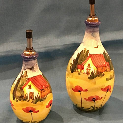 Céramique peinte à la main Recherche : Huilier pêche Toscano - Huilier 250 cl