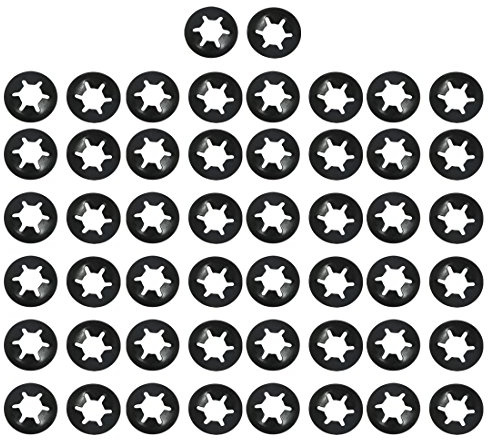 sourcingmap 50 Stück 6 mm x 14 mm Innenverzahnung Sternschloss Sicherungsscheiben