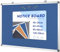 Swansea Pinnwand Memoboard mit Aluminiumrahmen für Notizen, Fotos und Aushänge, Blau Filzoberfläche, 90X60cm