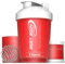 Best Body Nutrition Shaker à protéines - US Bouteille - Rouge/Blanc - Shaker à protéines - sans BPA - 600ml
