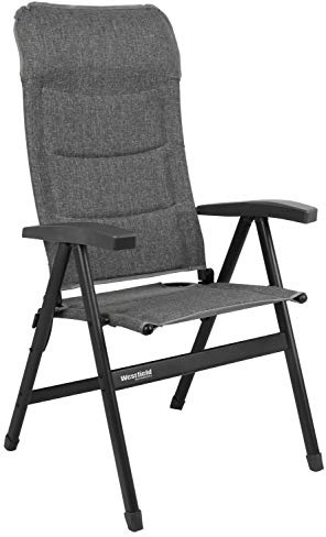 Westfield Faltstuhl Traveller Vintage Klappstuhl grau/schwarz faltbar Alu bis 140 kg Campingstuhl