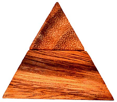2pcs Pyramid das Pyramiden Puzzle small mit 2 Teilen, Knobelholz Puzzle aus Holz, Denkspiel, IQ Puzzle, Knobelspiel, IQ Test, Knobelaufgabe, Konzentration, Kinderpuzzle, Denkspiel,
