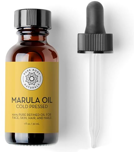 Pure Body Naturals Marula Facial Oil, 1 Fluid Ounce - Cold-pressed, Refined Luxury Beauty Oil for Face and Hair - Vegan, Gluten-free and 100% Natural