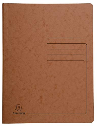 Exacompta 240238E Spiralhefter aus extra starkem Colorspan-Karton für DIN A4 24 x 32cm bedruckt bis zu 300 Blatt tabak Hefter ideal für Büro und Schule