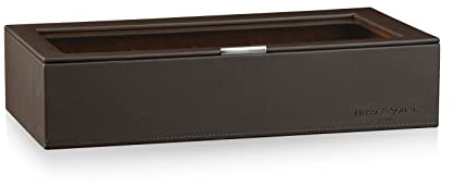 HEISSE & SÖHNE SEIT 1976® Stapelbare Uhrenbox/Aufbewahrung Mirage XL in Braun für 12 Armbanduhren