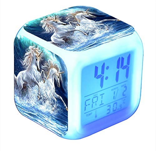 Kinder Wecker Liefern Pferd Tier Farbe Kreative Neue Kleine Wecker LED Night Glowing Elektronische Alarm Geburtstagsgeschenke für Erwachsene (24)