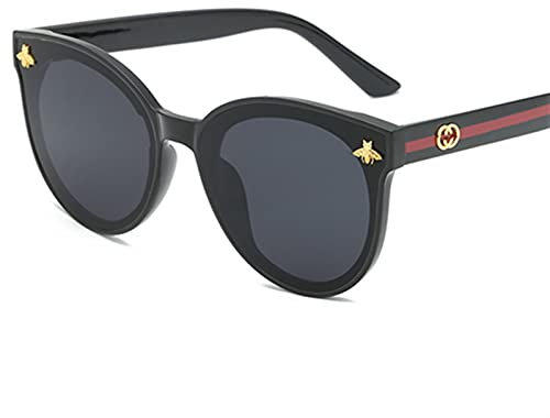 KANCK Cat Eye Sunglasses Women Bee Sun Glasses Vintage Rimless Gradient Glasses For Female (Lenses Color : Gray)