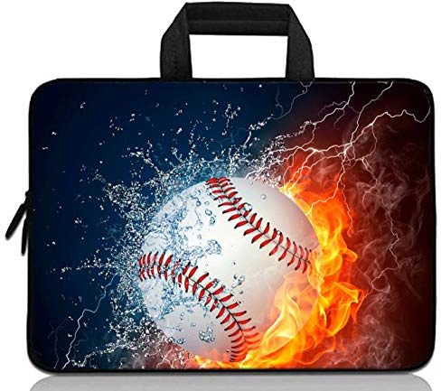 11 11.6 12 12.1 12.5 Inch Laptop Carrying Bag Case Notebook Ultrabook Bag Tablet Cover Neoprene Sleeve Briefcase Bag Compatible with Samsung Google Acer HP DELL(Baseball)