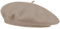 Van Der Rich ® - Baskenmütze (100% Wolle) Französisch Einfarbig - Damen (Hellbraun, One Size)