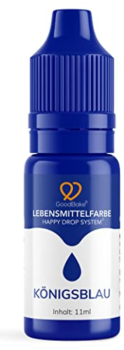 GoodBake Lebensmittelfarbe Blau (11 ml) – intensive Lebensmittelfarbe – hochkonzentrierte Farbe - zum Einfärben von Torten, Fondant, Buttercreme, Getränke, Schleim uvm. 100% vegan