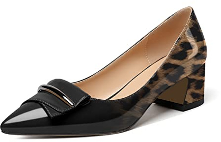 Zamikoo Damen Pumps mit Absatz 5cm Blockabsatz Heels Slip on Pumps