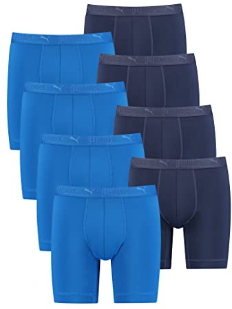 PUMA Lange Boxershorts Herren 8er Pack Sport Mikrofaser + elastisch/Funktionsunterhosen Männer (S - XL)