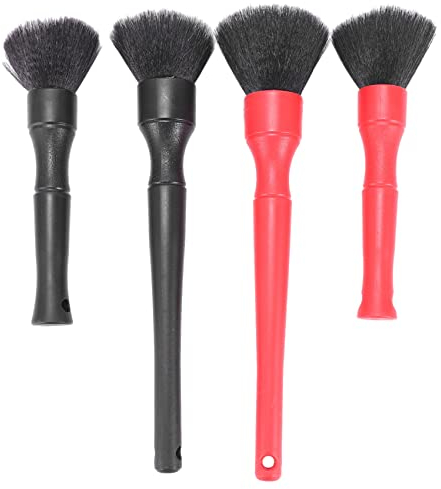 Haptufer 4 STÜCK Detaillierung BüRste,Long Handle Felgen BüRste,Sanft Detail BüRste, Felgen Reinigung BüRste für Motor Luft EntlüFtung