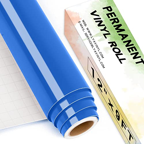Lya Vinyl 12 x 9ft Permanent Vinyl Roll for Cricut (Blue)